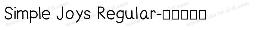 Simple Joys Regular字体转换